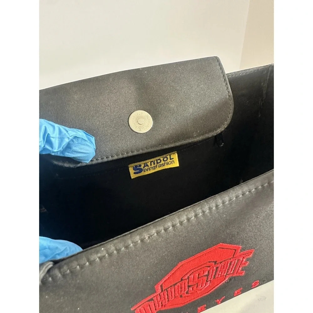 Ohio State Buckeyes Embroidered Black Tote Bag Symbol Living Fashion Handbag